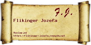Flikinger Jozefa névjegykártya